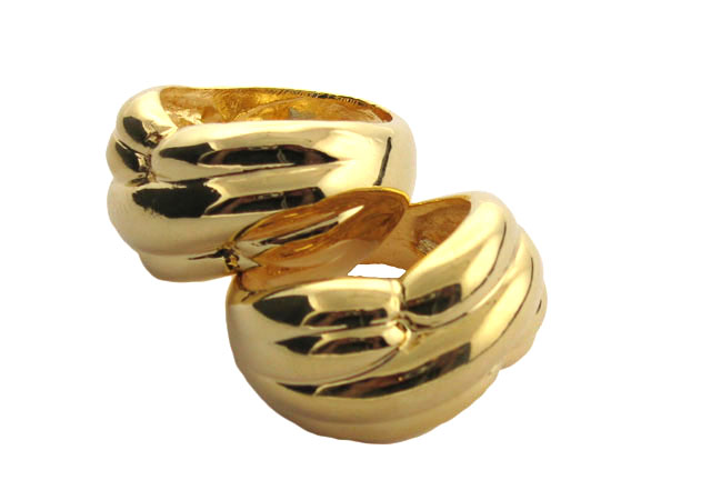 Goldtone Weave Pattern Ring R17967