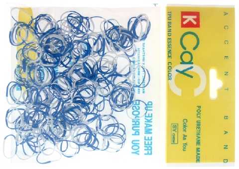 Assorted Blue and White Mini Rubber Bands RBD16