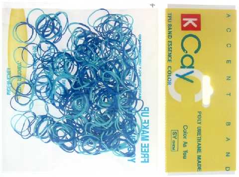 Assorted Shade Blue Mini Rubber Bands RBD17