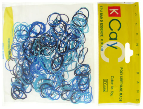 Assorted Shade Blue Mini Rubber Bands RBD5C