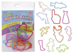 Silly Shaped Rubber Band Bracelets - 5 Dozen