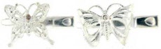 Assorted Silvertone Butterfly Hair Clip 6hb9363a