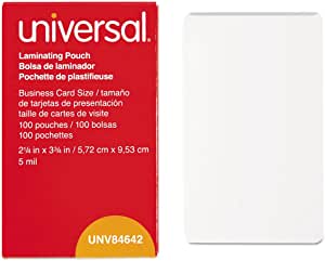 Universal UNV84642 100 per Box Clear Laminating Pouches