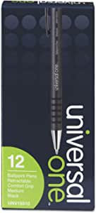 Universal Comfort Grip Ballpoint RT Pen, Black Ink, Medium