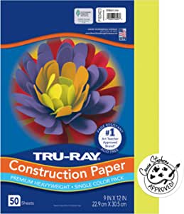Tru-Ray Heavyweight Construction Paper, Brilliant Lime