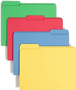 Smead File Folder, Reinforced 1/3-Cut Tab, Letter Size
