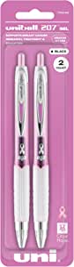 Uniball Signo 207 Pink Ribbon Gel Pen 2 Pack, 0.7mm Medium