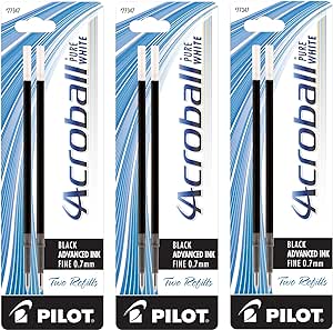 PILOT Acroball PureWhite Advanced Ink Refill For Retractable