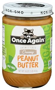 Once Again Organic Creamy Peanut Butter, 16oz - Salt Free