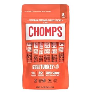 Chomps Pepperoni Turkey Stick 8 Pack, 9.2 OZ