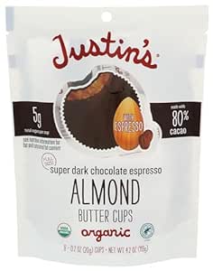 Justins Organic Super Dark Chocolate Espresso Almond Butter