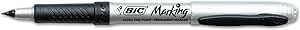 BIC Intensity Permanent Markers, Ultra Fine Point, Black, 12