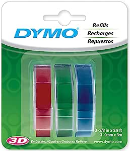 Dymo Labelmaker Refill Tape 3/8 In. X 9.8 Ft. Blue