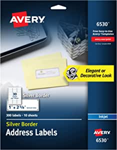 Avery Printable Address Labels, 1" x 2-5/8", Matte