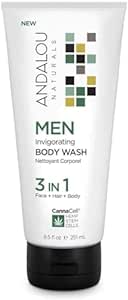 Andalou Naturals CannaCell MEN Invigorating 3-in-1 Body Wash