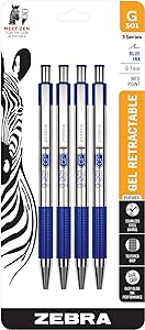 Zebra Pen G-301 Retractable Gel Pen, Premium Stainless Steel