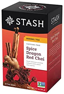 Stash Tea Spice Dragon Red Chai Herbal Tea, 18 Count