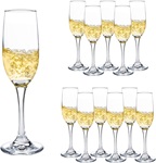 Glass Champagne Flutes Set of 12, 6oz