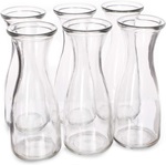 17 oz (500 ml) Glass Carafe Beverage Bottles, 6-pack