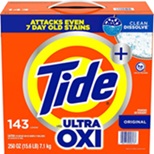 Tide HE Ultra Oxi Powder Laundry Detergent, Original, 250 Ou