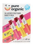 Pure Organic Layered Fruit Bars Variety Pack 28 count