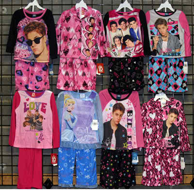 Licensed Girls 4-14 two piece fall pajamas assortment 48pcs.