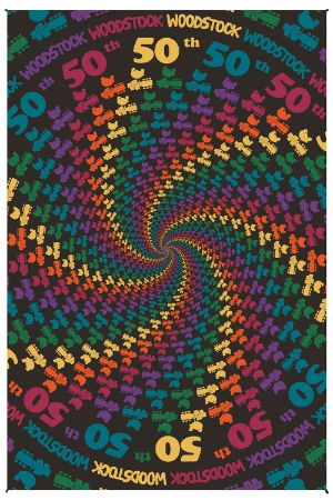 Woodstock 50th Anniversary Spiral Tapestry 60x90 inch 6 pc
