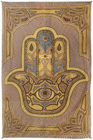 30 Hamsa Hand Tapestry Packaged Zest 4 Life 52x80 inch.