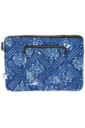 6  Laptop / Tablet Bag Blue Flower TB4001