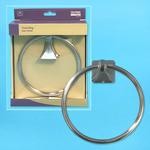 SATIN NICKEL FINISH TOWEL RING