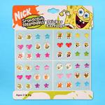 SPONGEBOB 48-PIECE STICK-ON EARRINGS IN AST SHAPES