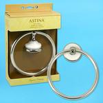 TOWEL RING IN POLISHED CHROME AND WHITE FINISH