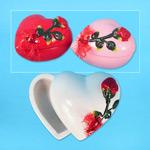 HEART 8X8X5 CM CERAMIC TRINKET BOX IN AST COLORS