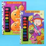 32pg astd HOLLOWEEN COLORING BOOK W/WATER COLORS