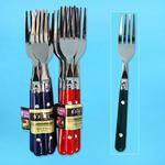 6 pack Dinner forks with plastic grip