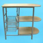 3 TIER w/3 WIRE TRAY  WOOD SHELF