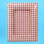 4x6 RED COLOR PLAID FARBRIC PHOTO FRAME