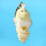 10cm YELLOW BEAN BAG FLIBBIE W/KEYRING