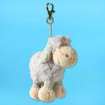 12cm GREY STANDING PLUSH SHEEP W/HOOK