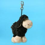 12cm BLACK STANDING PLUSH SHEEP W/HOOK