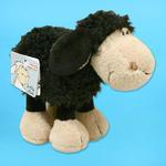 15cm BLACK STANDING PLUSH SHEEP