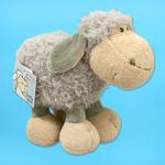 20cm GREY STANDING PLUSH SHEEP