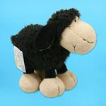 20cm BLACK STANDING PLUSH SHEEP