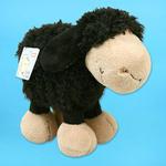 25cm BLACK STANDING PLUSH SHEEP