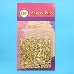 120pc GOLD TIN MEDIUM SAFETY PINS