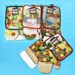 3pc AST COTTON KITCHEN TOWEL SETwPOT HOLDER