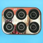 7.5x10.5 TIN 6 CUP BUNDT MUFFIN PAN